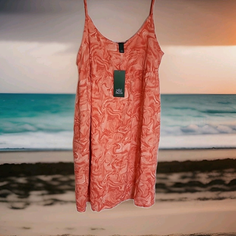 Wild‎ Fable Women's Orangewave Print  Lightweight Sundress Size Small NWT